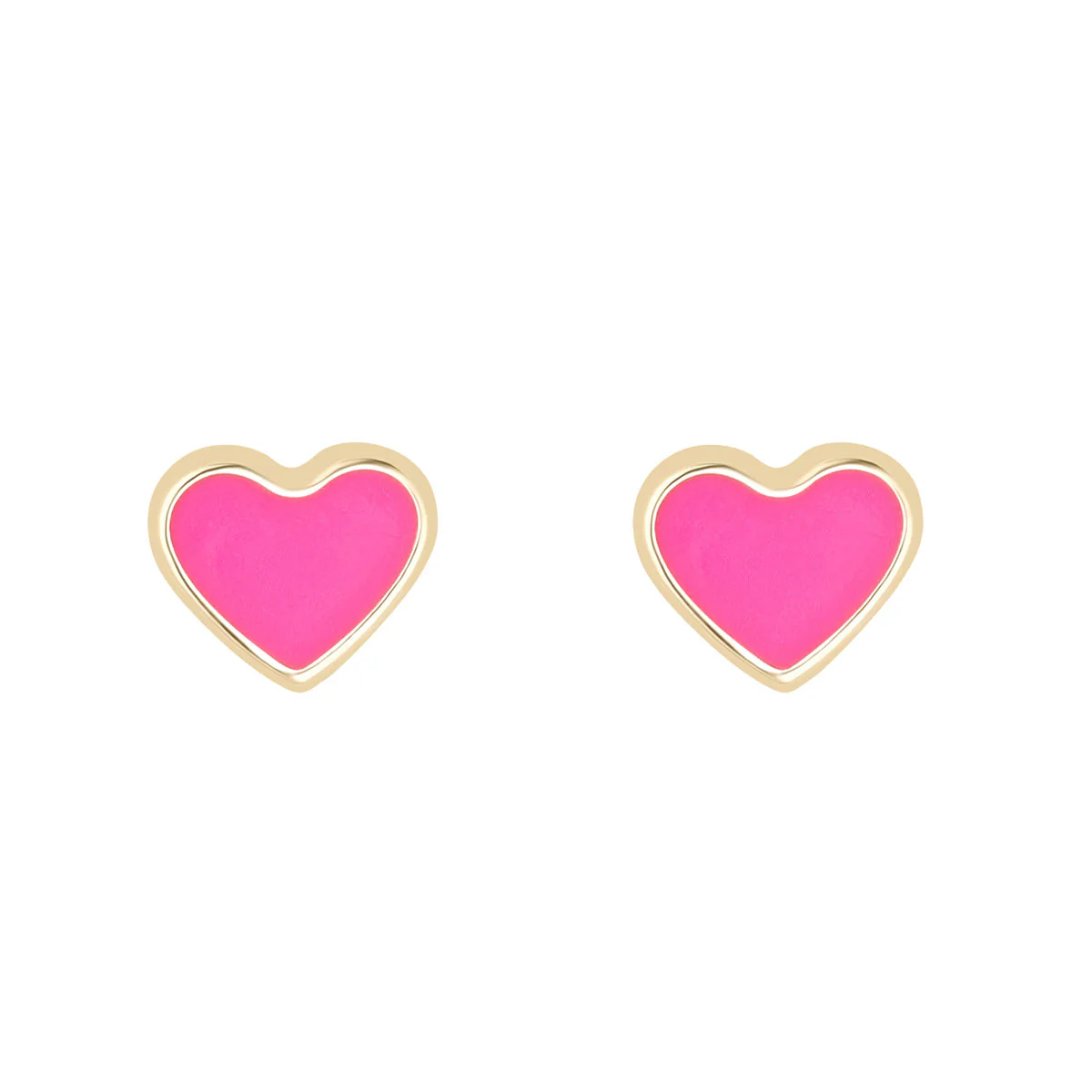 gold heart earrings for kids